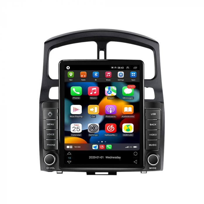 Navigatie dedicata Hyundai Santa Fe 2000-2012 For JAC S1 2007-2013,Tesla Style, ANDROID 13,Carplay&Android Auto, 10 inch , 8+128GB, Internet, Aplicatii, Waze, GPS [2]