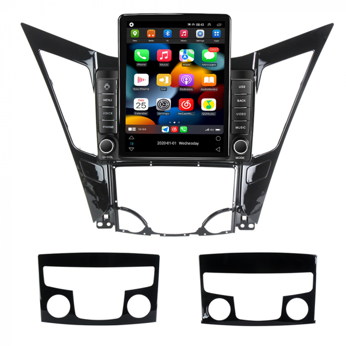 Navigatie dedicata Hyundai Sonata 2009-2014,Tesla Style, ANDROID 13,Carplay&Android Auto, 10 inch , 8+128GB, Internet, Aplicatii, Waze, GPS [2]