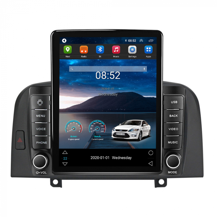 Navigatie dedicata Hyundai Sonata NF 2004-2008,Tesla Style, ANDROID 13,Carplay&Android Auto, 10 inch , 8+128GB, Internet, Aplicatii, Waze, GPS [1]