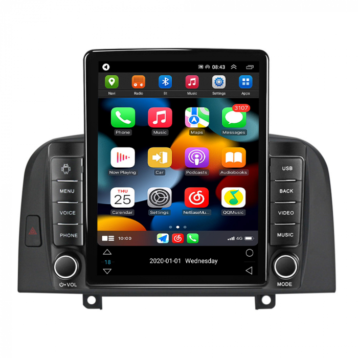 Navigatie dedicata Hyundai Sonata NF 2004-2008,Tesla Style, ANDROID 13,Carplay&Android Auto, 10 inch , 8+128GB, Internet, Aplicatii, Waze, GPS [2]