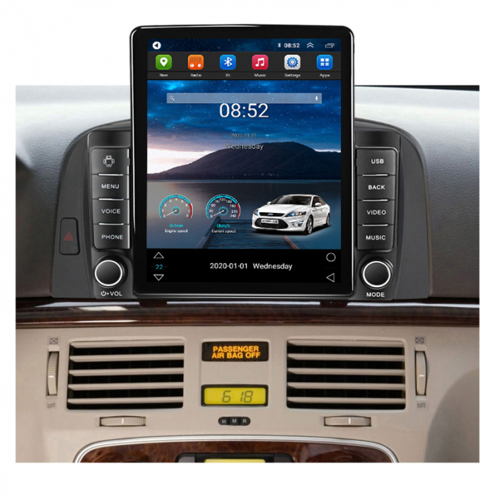 Navigatie dedicata Hyundai Sonata NF 2004-2008,Tesla Style, ANDROID 13,Carplay&Android Auto, 10 inch , 8+128GB, Internet, Aplicatii, Waze, GPS [4]