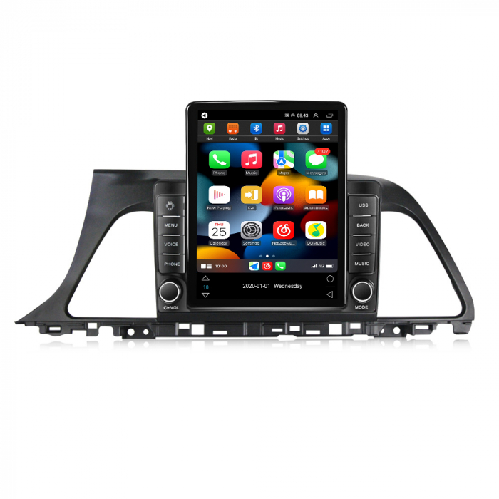 Navigatie dedicata Hyundai Sonata9 2015-2018,Tesla Style, ANDROID 13,Carplay&Android Auto, 10 inch , 8+128GB, Internet, Aplicatii, Waze, GPS [2]