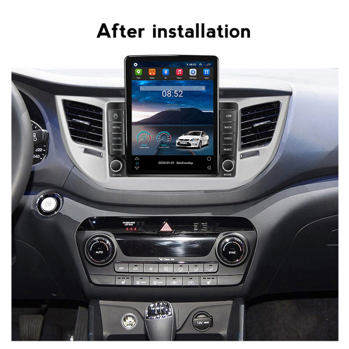 Navigatie dedicata Hyundai Tucson 2014-2018,Tesla Style, ANDROID 13,Carplay&Android Auto, 10 inch , 8+128GB, Internet, Aplicatii, Waze, GPS [4]
