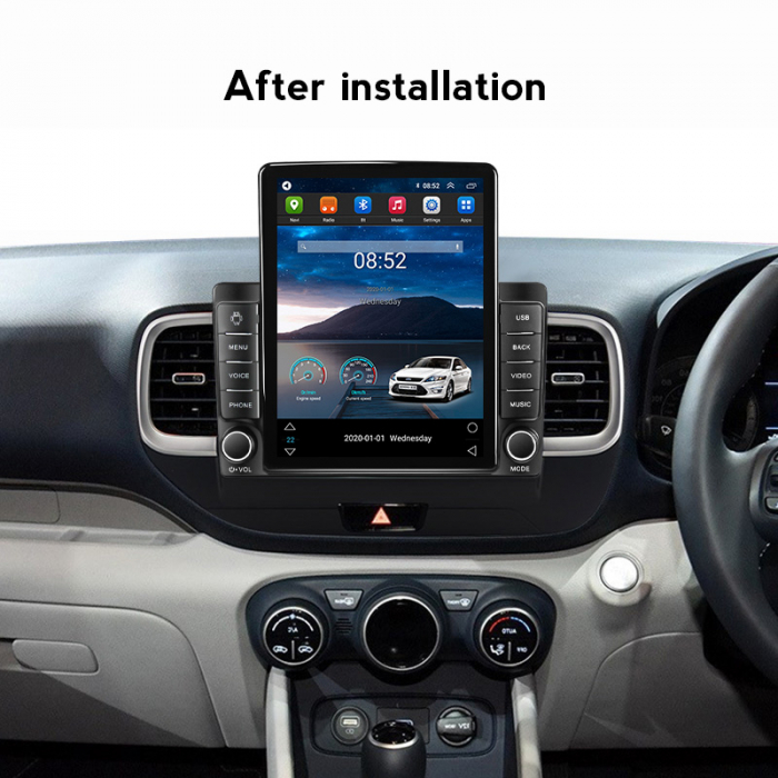 Navigatie dedicata Hyundai Venue 2019-2020,Tesla Style, ANDROID 13,Carplay&Android Auto, 10 inch , 8+128GB, Internet, Aplicatii, Waze, GPS [4]