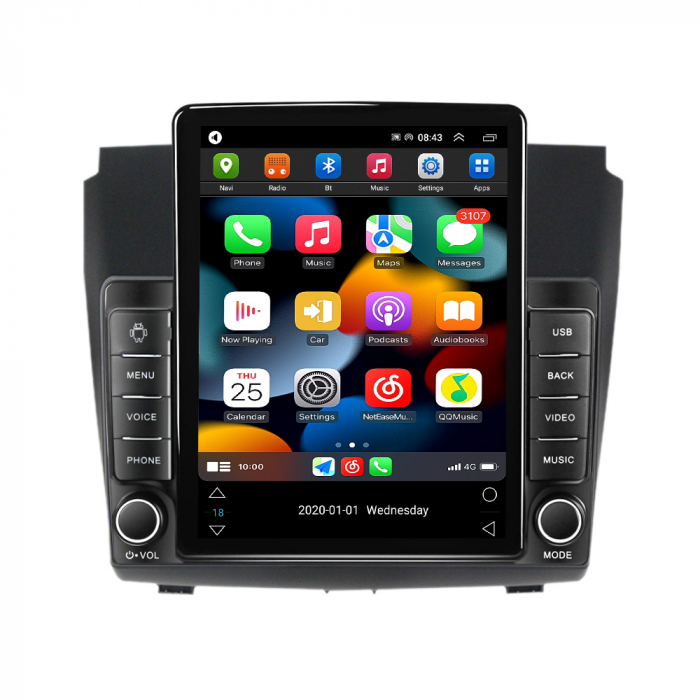 Navigatie dedicata Isuzu D-Max 2015-2018 Tesla Style, 8+128GB, ANDROID 13,Carplay&Android Auto, 10 inch, Internet, Aplicatii, Waze, GPS [2]