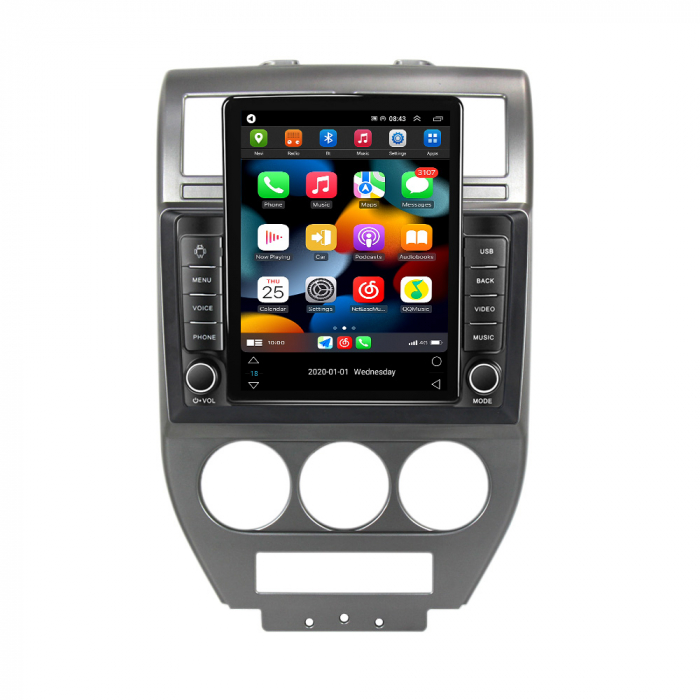 Navigatie dedicata Jeep Compass 2007-2009,Tesla Style, ANDROID 13,Carplay&Android Auto, 10 inch , 8+128GB, Internet, Aplicatii, Waze, GPS [4]