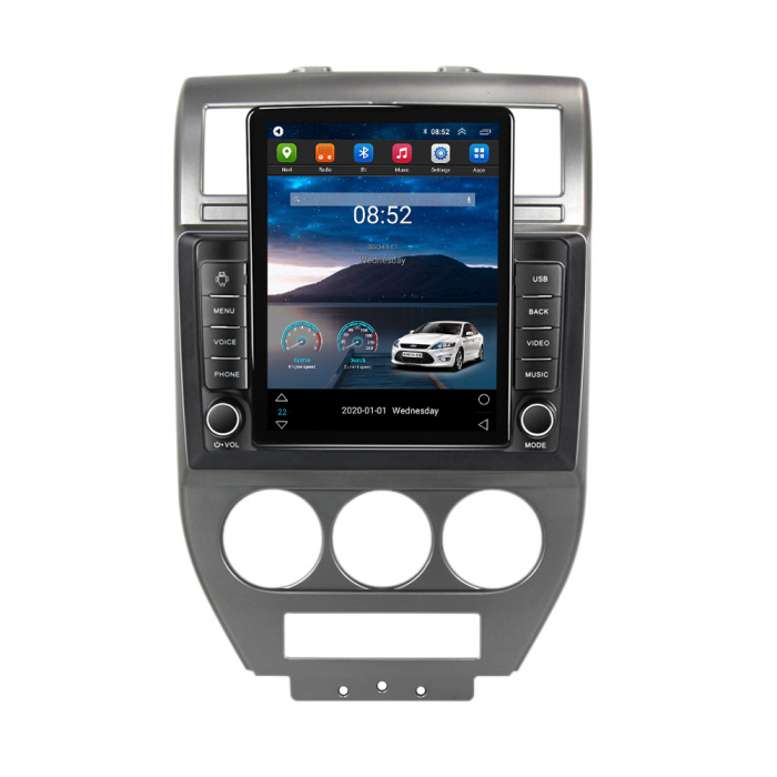 Navigatie dedicata Jeep Compass 2007-2009,Tesla Style, ANDROID 13,Carplay&Android Auto, 10 inch , 8+128GB, Internet, Aplicatii, Waze, GPS [2]