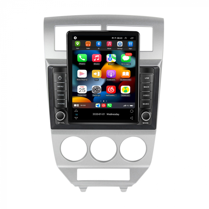 Navigatie dedicata Jeep Compass 2007-2009,Tesla Style, ANDROID 13,Carplay&Android Auto, 10 inch , 8+128GB, Internet, Aplicatii, Waze, GPS [3]