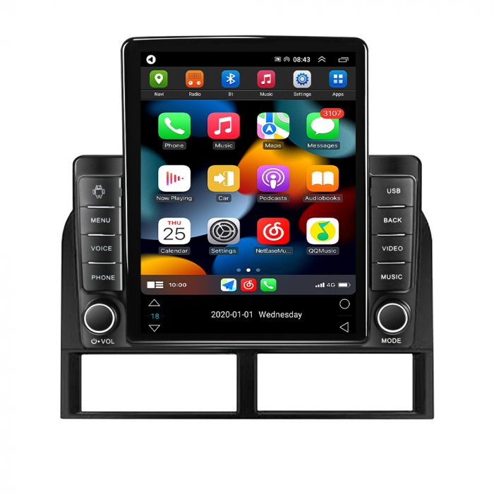 Navigatie dedicata Jeep Grand Cherokee 1999-2005 Tesla Style, 8+128 GB, ANDROID 13,Carplay&Android Auto, 10 inch, Internet, Aplicatii, Waze, GPS [2]