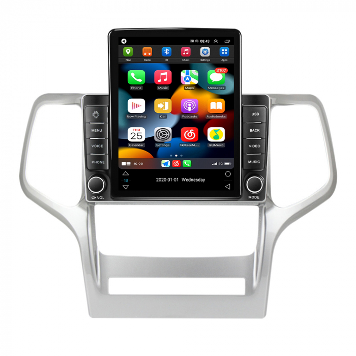 Navigatie dedicata Jeep Grand Cherokee 2010-2013 Tesla Style, 8+128GB, ANDROID 13,Carplay&Android Auto, 10 inch, Internet, Aplicatii, Waze, GPS [2]