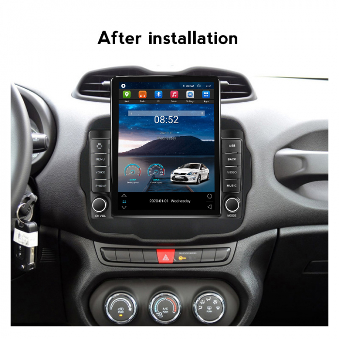 Navigatie NAVI-IT Jeep Renegade 2014-2018 Tesla Style, 8+128 GB, ANDROID 13,Carplay&Android Auto, 10 inch, Internet, Aplicatii, Waze, Gps [4]