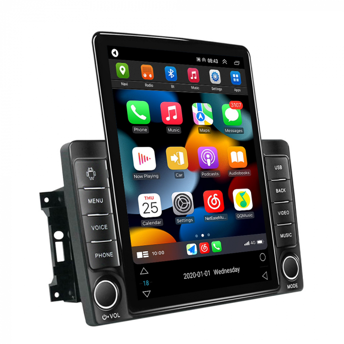 Navigatie dedicata Jeep Wrangler 2007-2018,Tesla Style, ANDROID 13,Carplay&Android Auto, 10 inch , 8+128GB, Internet, Aplicatii, Waze, GPS [2]