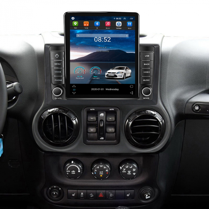 Navigatie dedicata Jeep Wrangler 2011-2016 Tesla Style, 8+128 GB, ANDROID 13,Carplay&Android Auto, 10 inch, Internet, Aplicatii, Waze, GPS [4]