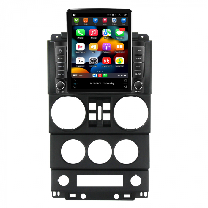 Navigatie dedicata Jeep Wrangler Rubicon 2008-2010,Tesla Style, ANDROID 13,Carplay&Android Auto, 10 inch , 8+128GB, Internet, Aplicatii, Waze, GPS [3]