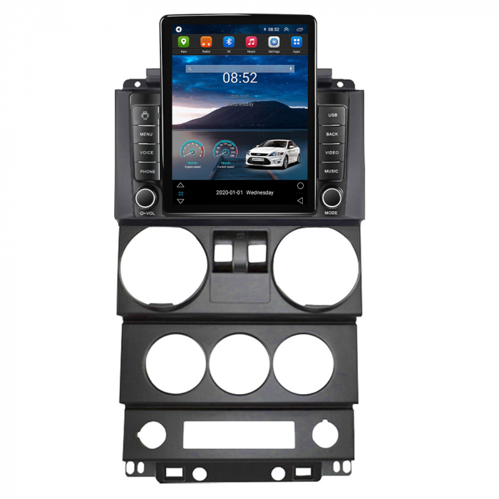 Navigatie dedicata Jeep Wrangler Rubicon 2008-2010,Tesla Style, ANDROID 13,Carplay&Android Auto, 10 inch , 8+128GB, Internet, Aplicatii, Waze, GPS [2]
