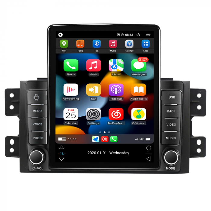 Navigatie dedicata KIA Borrego Mohave 2008-2012 Tesla Style, ANDROID 13,Carplay&Android Auto, 10 inch , 4GB RAM 64GB ROM, Internet, Aplicatii, Waze, GPS [4]