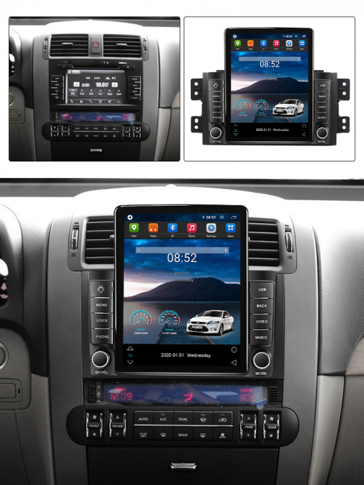 Navigatie dedicata KIA Borrego Mohave 2008-2012,Tesla Style, ANDROID 13,Carplay&Android Auto, 10 inch , 8+128GB, Internet, Aplicatii, Waze, GPS [4]