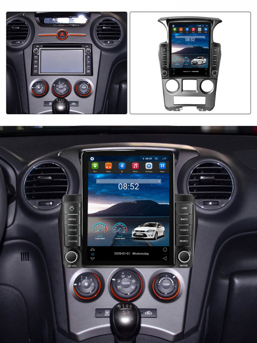 Navigatie dedicata KIA Carens 2007-2011,Tesla Style, ANDROID 13,Carplay&Android Auto, 10 inch , 8+128GB, Internet, Aplicatii, Waze, GPS [4]