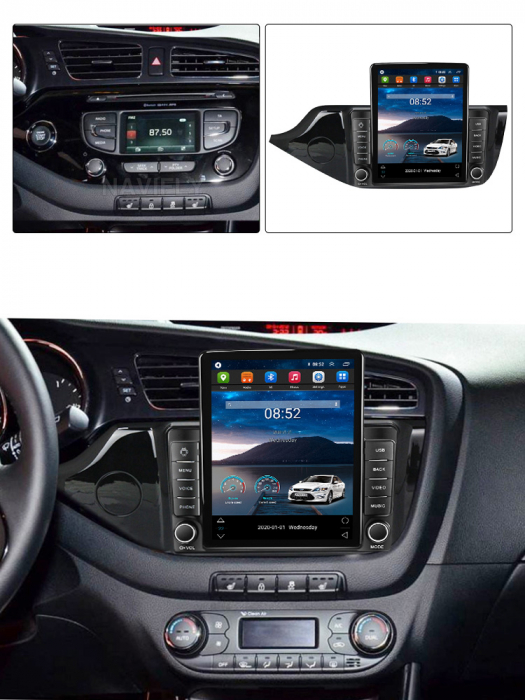 Navigatie dedicata KIA CEED 2012-2016 Tesla Style, 8+128GB, ANDROID 13,Carplay&Android Auto, 10 inch, Internet, Aplicatii, Waze, GPS [4]