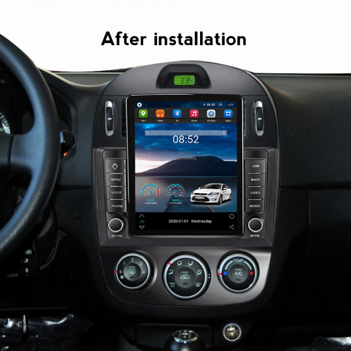 Navigatie dedicata KIA Cerato Foret 2017,Tesla Style, ANDROID 13,Carplay&Android Auto, 10 inch , 8+128GB, Internet, Aplicatii, Waze, GPS [4]