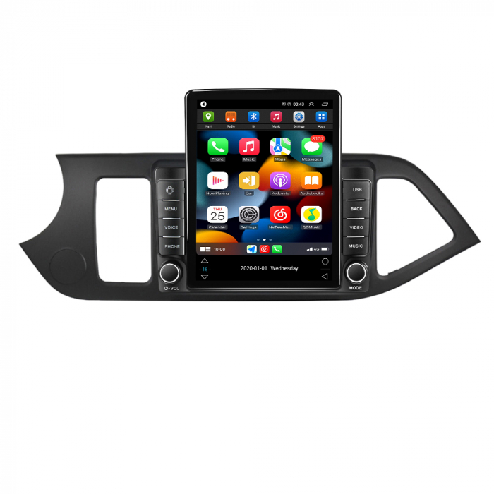 Navigatie dedicata KIA Morning 2011-2017,Tesla Style, ANDROID 13,Carplay&Android Auto, 10 inch , 8+128GB, Internet, Aplicatii, Waze, GPS [2]