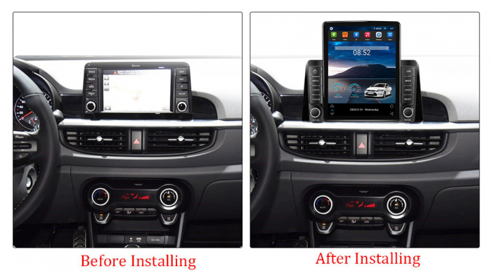 Navigatie dedicata KIA Morning Picanto 2017-2020,Tesla Style, ANDROID 13,Carplay&Android Auto, 10 inch , 8+128GB, Internet, Aplicatii, Waze, GPS [3]