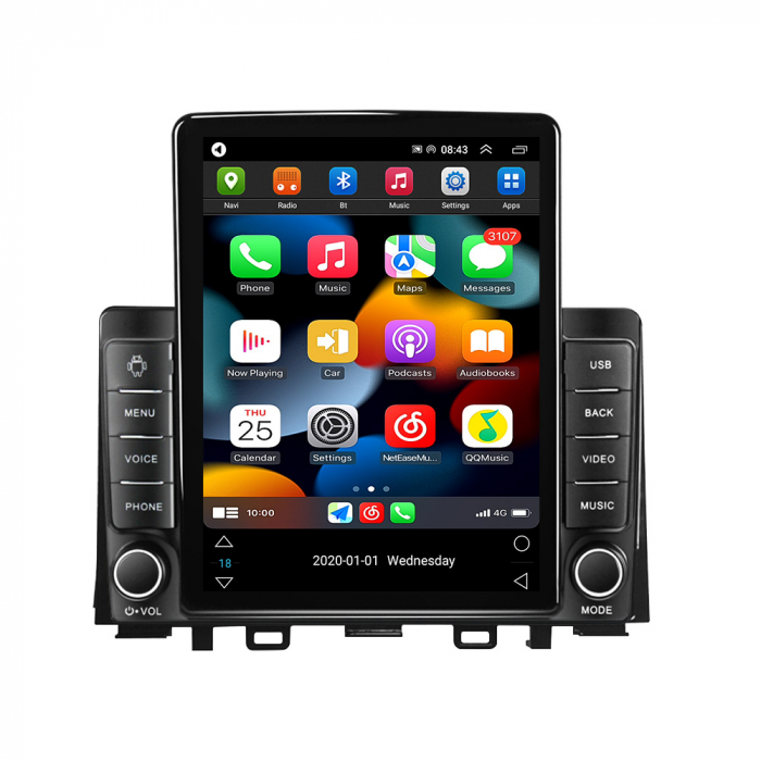 Navigatie dedicata KIA RIO 2017 2018 2019,Tesla Style, ANDROID 13,Carplay&Android Auto, 10 inch , 8+128GB, Internet, Aplicatii, Waze, GPS [2]