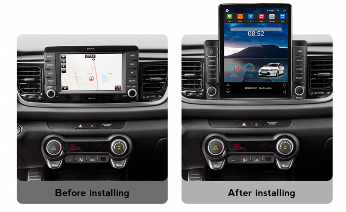 Navigatie dedicata KIA RIO 2017-2019,Tesla Style, ANDROID 13,Carplay&Android Auto, 10 inch , 8+128GB, Internet, Aplicatii, Waze, GPS [3]