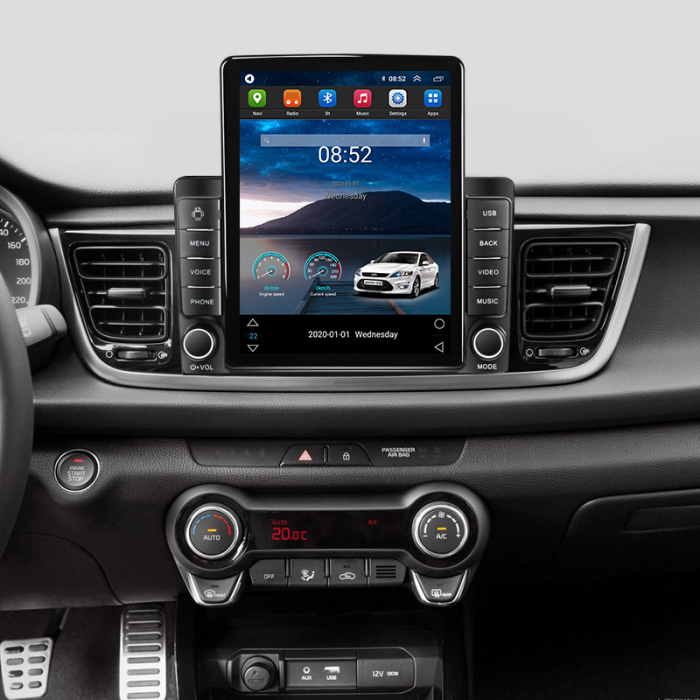 Navigatie dedicata KIA RIO 2017-2019,Tesla Style, ANDROID 13,Carplay&Android Auto, 10 inch , 8+128GB, Internet, Aplicatii, Waze, GPS [4]
