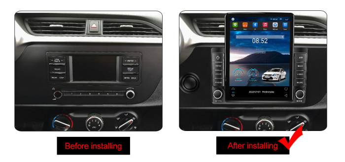 Navigatie dedicata KIA RIO 2020-2021,Tesla Style, ANDROID 13,Carplay&Android Auto, 10 inch , 8+128GB, Internet, Aplicatii, Waze, GPS [3]