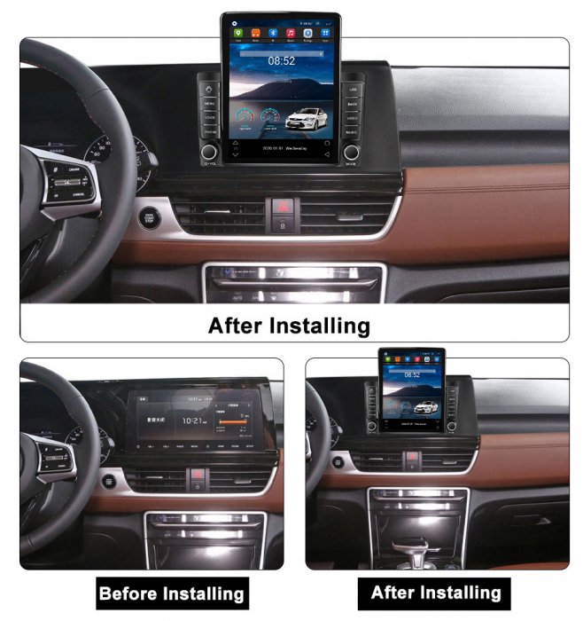 Navigatie dedicata KIA Seltos KX3 2020 ,Tesla Style, ANDROID 13,Carplay&Android Auto, 10 inch , 8+128GB, Internet, Aplicatii, Waze, GPS [3]