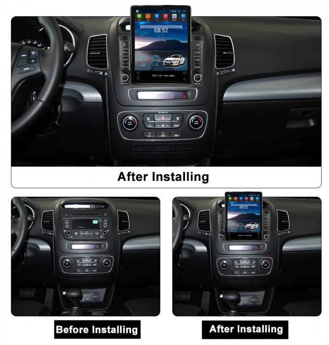 Navigatie dedicata KIA Sorento 2013-2015,Tesla Style, ANDROID 13,Carplay&Android Auto, 10 inch , 8+128GB, Internet, Aplicatii, Waze, GPS [3]