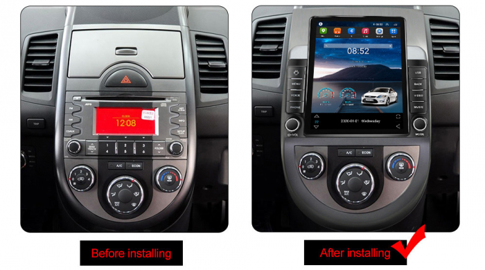 Navigatie dedicata KIA Soul 2010-2013,Tesla Style, ANDROID 13,Carplay&Android Auto, 10 inch , 8+128GB, Internet, Aplicatii, Waze, GPS [3]