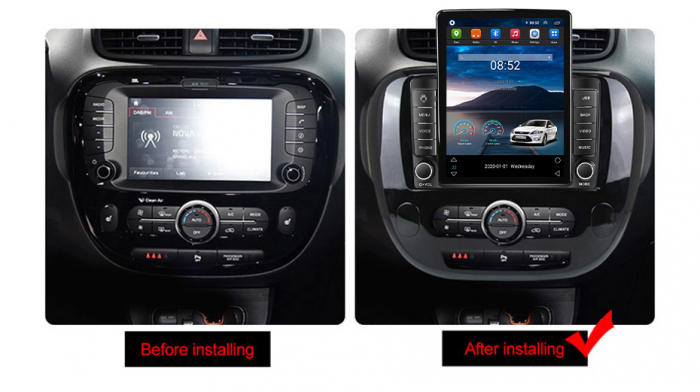 Navigatie dedicata KIA Soul 2013-2019,Tesla Style, ANDROID 13,Carplay&Android Auto, 10 inch , 8+128GB, Internet, Aplicatii, Waze, GPS [4]