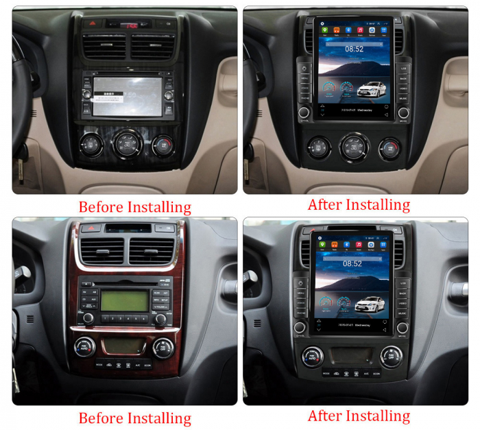 Navigatie dedicata KIA Sportage 2007-2012,Tesla Style, ANDROID 13,Carplay&Android Auto, 10 inch , 8+128GB, Internet, Aplicatii, Waze, GPS [4]