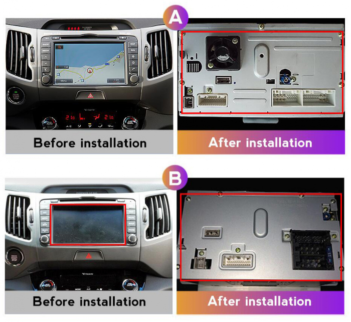 Navigatie dedicata KIA Sportage 2010-2015,Tesla Style, ANDROID 13,Carplay&Android Auto, 10 inch , 8+128GB, Internet, Aplicatii, Waze, GPS [3]