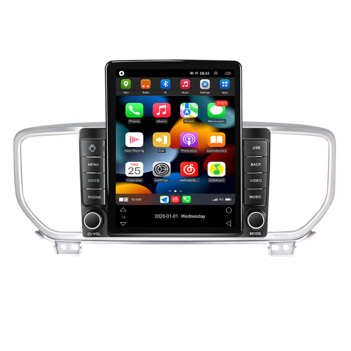 Navigatie dedicata KIA Sportage4 2018-2019 Tesla Style, ANDROID 13,Carplay&Android Auto, 10 inch , 4GB RAM 64GB ROM, Internet, Aplicatii, Waze, GPS [1]