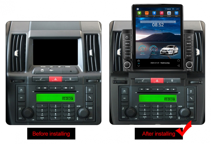 Navigatie dedicata Land Rover Freelander 2 2006-2012,Tesla Style, ANDROID 13,Carplay&Android Auto, 10 inch , 8+128GB, Internet, Aplicatii, Waze, GPS [3]
