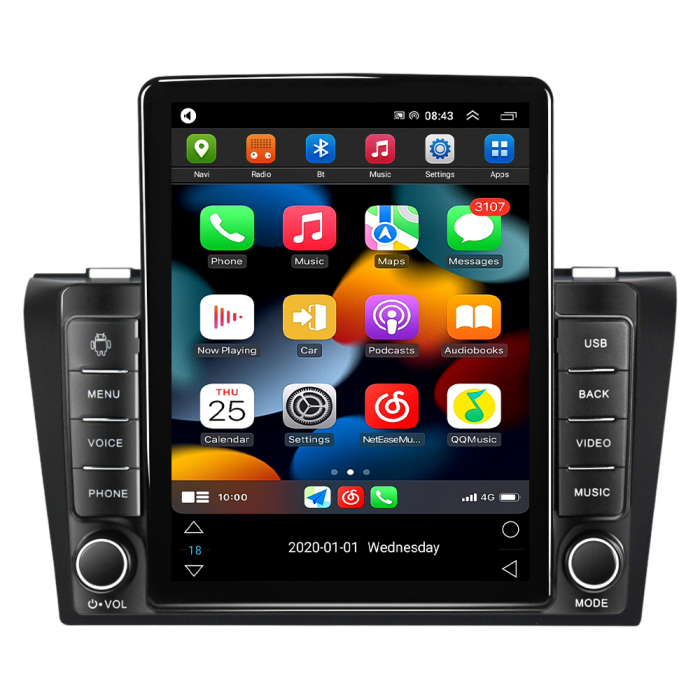 Navigatie dedicata Mazda 3 2004-2009,Tesla Style, ANDROID 13,Carplay&Android Auto, 10 inch , 8+128GB, Internet, Aplicatii, Waze, GPS [2]