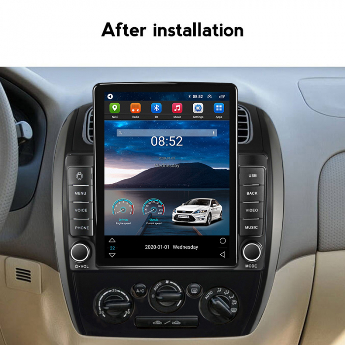 Navigatie dedicata Mazda 323,Tesla Style, ANDROID 13,Carplay&Android Auto, 10 inch , 8+128GB, Internet, Aplicatii, Waze, GPS [4]