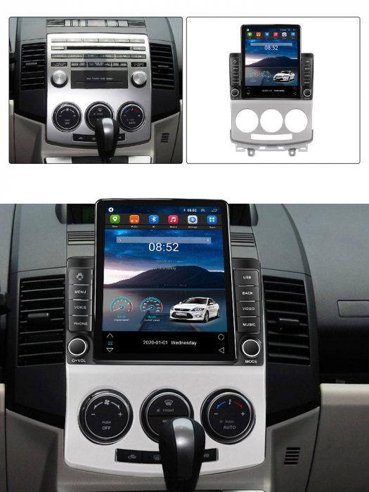 Navigatie dedicata Mazda 5 2005-2010,Tesla Style, ANDROID 13,Carplay&Android Auto, 10 inch , 8+128GB, Internet, Aplicatii, Waze, GPS [4]