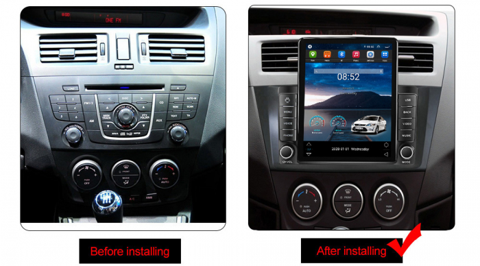 Navigatie dedicata Mazda 5 2010-2015,Tesla Style, ANDROID 13,Carplay&Android Auto, 10 inch , 8+128GB, Internet, Aplicatii, Waze, GPS [3]