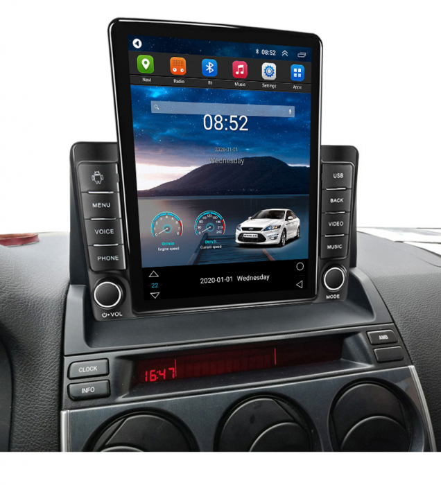 Navigatie dedicata Mazda 6 2002-2008,Tesla Style, ANDROID 13, Carplay&Android Auto, 10 inch , 8+128GB, Internet, Aplicatii, Waze, GPS [4]