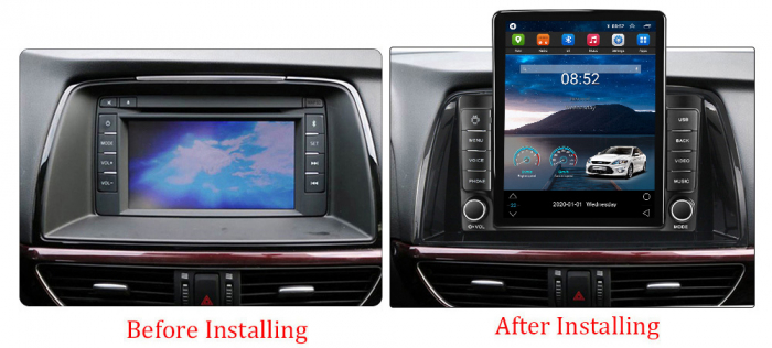 Navigatie dedicata Mazda 6 III 2012-2017,Tesla Style, ANDROID 13,Carplay&Android Auto, 10 inch , 8+128GB, Internet, Aplicatii, Waze, GPS [4]