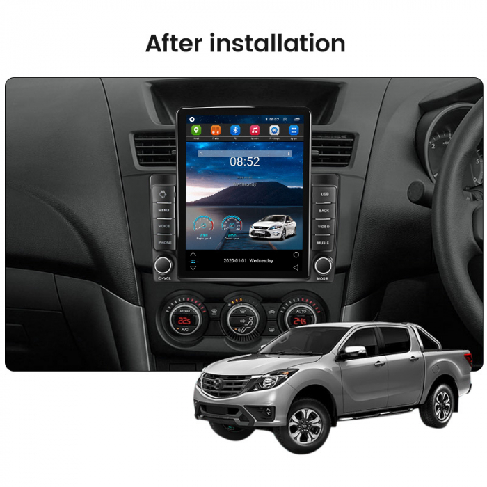 Navigatie dedicata Mazda BT-50 2011-2020,Tesla Style, ANDROID 13,Carplay&Android Auto, 10 inch , 8+128GB, Internet, Aplicatii, Waze, GPS [4]