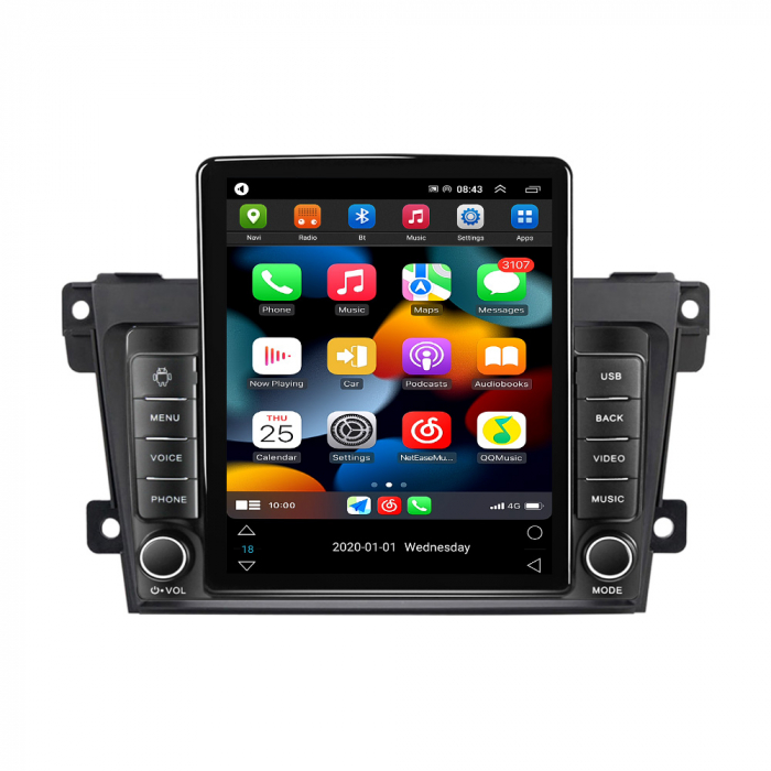 Navigatie dedicata Mazda CX-7 2008-2015,Tesla Style, ANDROID 13,Carplay&Android Auto, 10 inch , 8+128GB, Internet, Aplicatii, Waze, GPS [2]