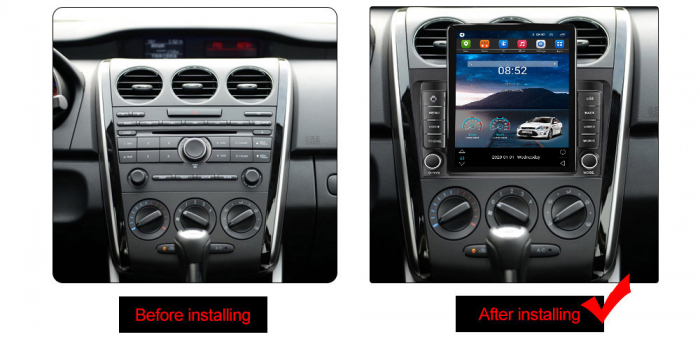 Navigatie dedicata Mazda CX-7 2008-2015,Tesla Style, ANDROID 13,Carplay&Android Auto, 10 inch , 8+128GB, Internet, Aplicatii, Waze, GPS [3]