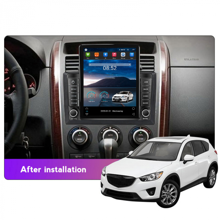 Navigatie dedicata Mazda CX-9 2006-2016,Tesla Style, ANDROID 13,Carplay&Android Auto, 10 inch , 8+128GB, Internet, Aplicatii, Waze, GPS [4]