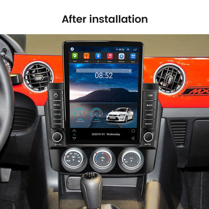 Navigatie dedicata Mazda MX-5 2008-2015,Tesla Style, ANDROID 13,Carplay&Android Auto, 10 inch , 8+128GB, Internet, Aplicatii, Waze, GPS [4]