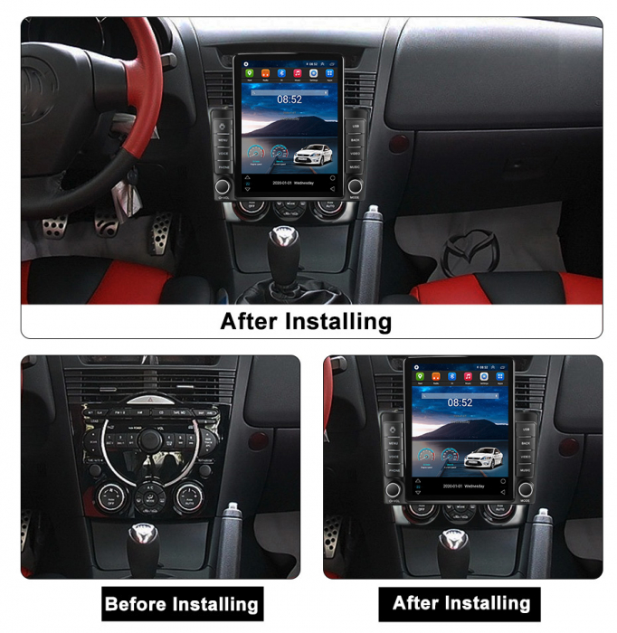 Navigatie dedicata Mazda RX8 2008-2021,Tesla Style, ANDROID 13,Carplay&Android Auto, 10 inch , 8+128GB, Internet, Aplicatii, Waze, GPS [3]